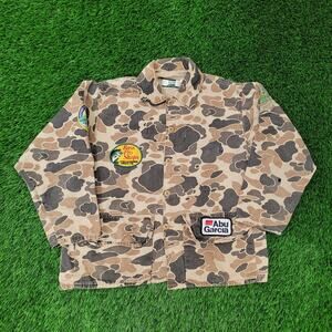 Vintage SAFTBAK Duck Camo Jacket XL 25x27 Abu-Garcia NFAA